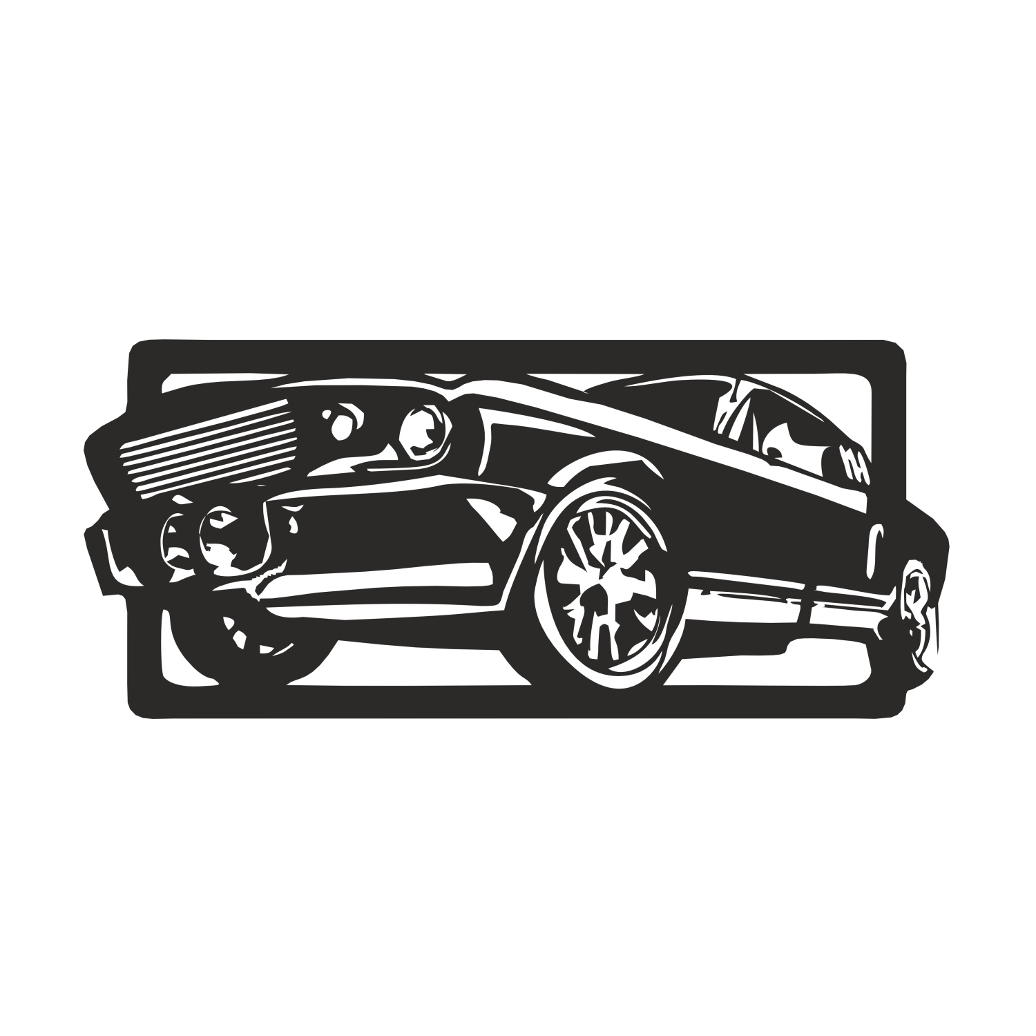 Mustang Araç Dekoratif MDF Tablo
