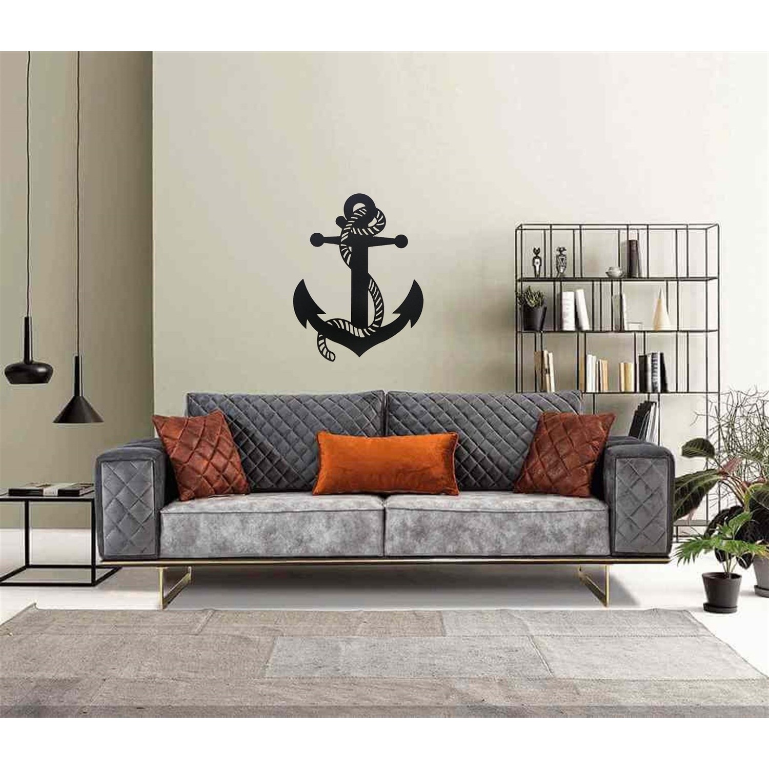 Çapa Desenli Dekoratif MDF Tablo